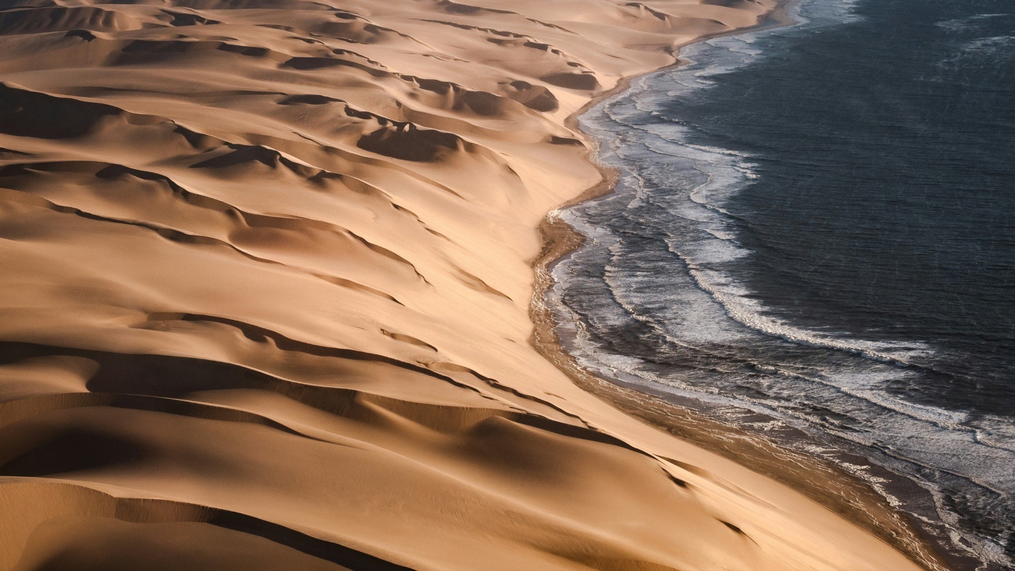 Coastal landscape with ocean waves
